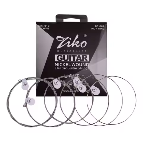 ZIKO DN-009 DN-010 Extra Light Guitar Strings for Electric Guitars Hexagonal Core Namo Coating Nicke