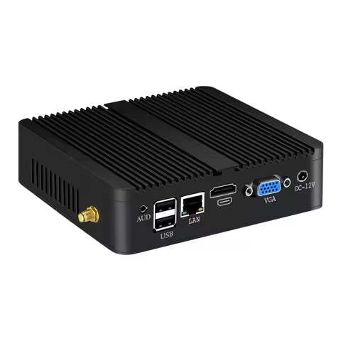 Helorpc Fanless Industrial Mini PC Inter Core i3/i5/i7 Processor with 4xUSB3.0 4xUSB2.0 HDMI VGA Sup