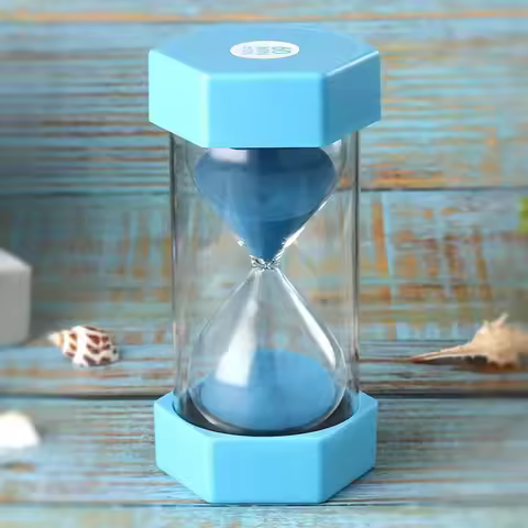 Blue Elf Quicksand 10/20/30/45/50/60 Minute Hourglass Timer Creative Birthday gift Colorful hexagona