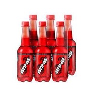Lot of 6 bottles of Sting strawberry flavored energy drink 500ml