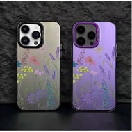 HP Csing art flower Silver Color Mtte Premium Silver nti Jtuh Hrd Case For Vivo Y17S V40 Lite Y19S 2