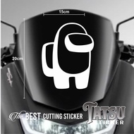 CUTTING STICKER - MOTORCYCLE GLASS VISOR STICKER MPBIL DOOR BODY - AMONG US