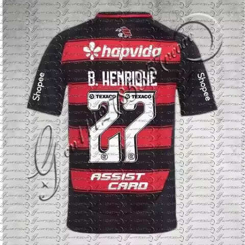 Flamengo 3D Print Football Jersey Men's Summer Sports T-shirt Breathable Quick Dry Unisex Fan Clothi