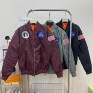 [HIGH QUALITY] - Three Colors Bomber J0rd@n N@s@ Rocket Pattern Orange Lining Hottrend - High Qualit