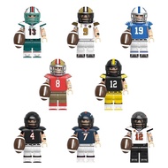 Compatible with Lego Rugby Series Tom Brady Terry Brad Shaw Blocks Minifigures Children's Toys Toys2