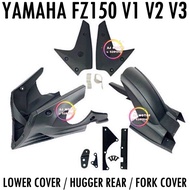 YAMAHA FZ150 FZ V1 V2 V3 COVER SET HITAM HUGGER REAR / LOWER COVER FORK INNER MUDGUARD ENGINE FENDER