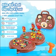 Assembling engineer drill toy set, screwdriver toy for children from 3 years old