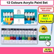 12 Acrylic Colour Winsor Newton Acrylic Paint Set | Arcrylic Paint Set For Artist or Hobby Paint