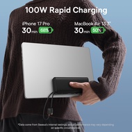 Baseus EnerFill FC41 100W 20000mAh Digital Display Power Bank with Dual Built-in USB-C Cables BCT Co