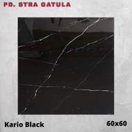 Granit 60x60 Kario Black - Granit lantai - Granit Dinding - Keramik