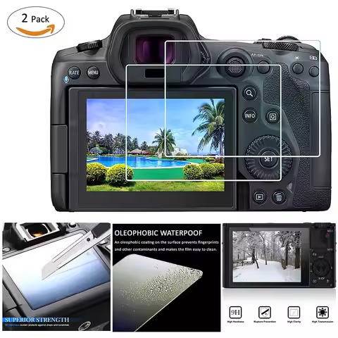 2x Tempered Glass LCD Screen Protector Guard Film For Canon EOS R6V R6 Mark III II R7 R8 R5 Mark II 