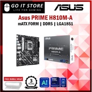 Asus PRIME H810M-A Motherboard (Micro-ATX, Intel H810 Chipset, Socket LGA1851, DDR5 memory compatibi
