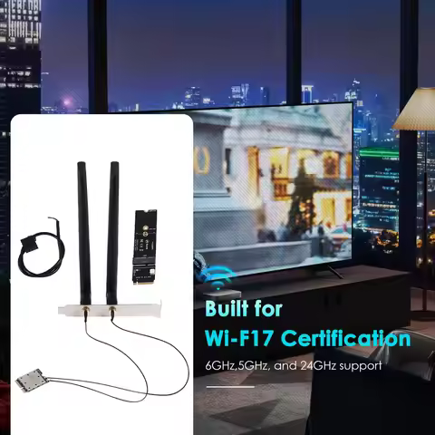 WiFi 7 QCNCM865 WI-FI 7 BT Combo Module Bluetooth 5.3 Up to 5.8 Gbps with 4K QAM,Wi-Fi 7, Wi-Fi 6E,