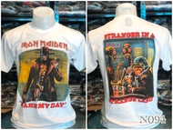 【MLBB】IRON MAIDEN ถือเทียนขาว เสื้อวงดนตรี ร็อคต่างประเทศ เสื้อชาวร็อค เสื้อสีขาว เสื้อยืดคอกลม เสื้อยืดผู้ชาย เสื้อสไตล์วินเทจ ไม่มีตะเข็บขา