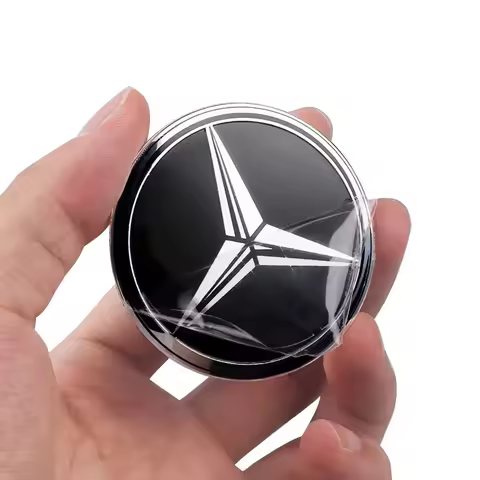 W203 4Pcs 75MM Car Wheel Rim Center Cover Sticker Hub Cap Styling for Mercedes Benz AMG W204 W205 Am