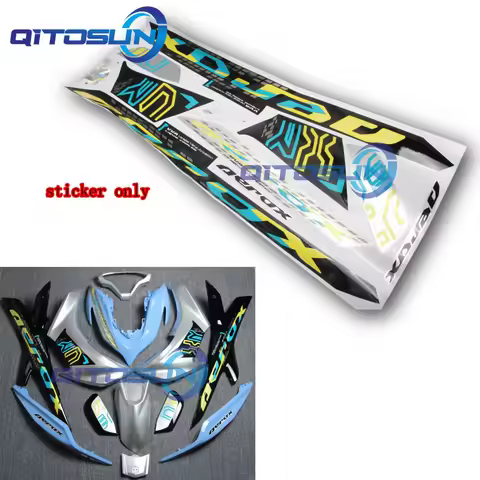 Customized Business Decal Waterproof UV Laminated Full Color CMYK/PMS Full Body Sticker for Aerox 15