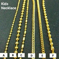 Kids Necklaces 24K Gold Plated Gold Korea (6 Types)