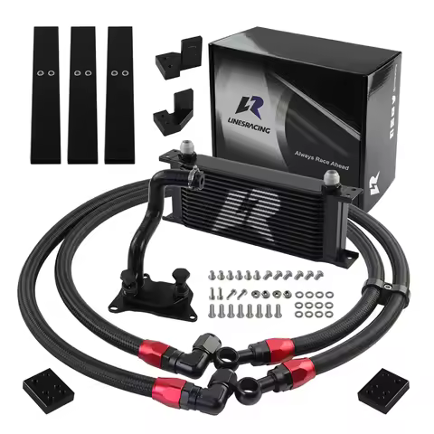 Aluminum AN10 10-AN Oil Cooler Kit 15 Rows For VW Golf MK7 GTi/R Engine EA888 GEN3 2.0L TSI Audi A3 