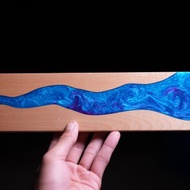 海岸、手工樹脂鍵盤腕托、人體工學護腕墊、獨特辦公桌上小物、水