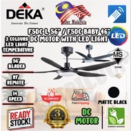 NEW DEKA KRONOS Ceiling Fan F5DCL 56" / F5DC BABY 46" DC Motor 14 Speed With LED LIGHT (3 COLOUR) LED Remote 5 Blade