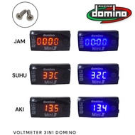 3in1 BATTERY VOLT METER UNIVERSAL 3IN1 VOLTMETER TEMPERATURE CLOCK BATTERY MODE