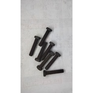 Black bolt nut coarse thread 7/ 16 inch in 2 6 7 cm UNC hex hexagonal Bolt nut key 17