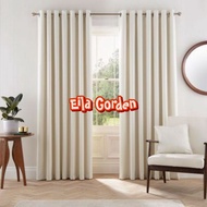 Plain Blackout Curtains Imported Doff 6 Waves Cream