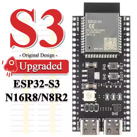 ESP32-S3 Development Board 2.4G Wifi BT Module BLE5.0 Original ESP32-S3 MCU N8R2 N16R8 44Pin Type-C 