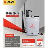 Sprayer elektrik dan manual SWAN BE16 2in1 alat semprot double bisa pompa manual dan elektrik