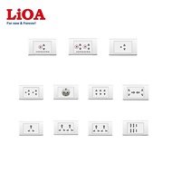 Common mounting socket for E18/E18S 16A LiOA series - Single, Double, 3-Prong Socket, Versatile, Wit