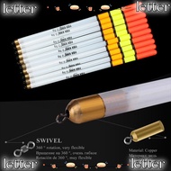 LETTER 10Pcs/Set Sports Tube Peche 2.0/3.0G Clear Waggler Fishing Floats