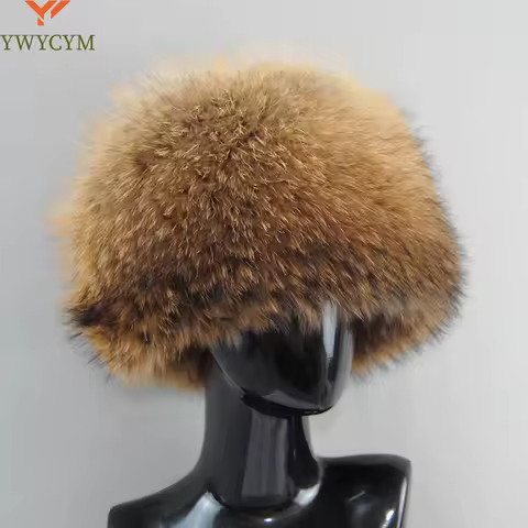 Winter Hats for Women Natural Fox Fur Beanies Real Fox Bomber Hat Fluffy Popular Russian Female Roun