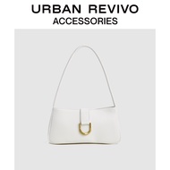 URBAN REVIVO ใหม่ผู้หญิงอุปกรณ์เสริมแฟชั่นกระเป๋าแม่ที่เรียบง่าย AW02BB2N2004 Ivory white