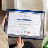 Graduation Certificate Honor Display Frame Acrylic Authorization Letter Transparent Competition Fram