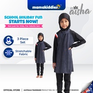 [🔥HOT SALE🔥] Mamakiddies Muslimah Kids Swimming Suit Girl Swimsuit Kids Long Sleeve Swimwear Baju Re