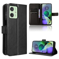 Fashion Diamond Flip Cover Motorola Moto G64 / G64Y / G54 Power 5G Wallet Case Lanyard PU Leather Ca