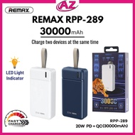 Remax RPP-289 30000mAh Fast Charging Powerbank 20W PD + QC | Type-C Input/Output | LED Charge Indicator