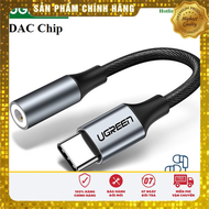 Cáp chuyển đổi âm thanh USB Type-C ra 3.5mm có chip DAC Ugreen 80154 cao cấp Chính Hãng