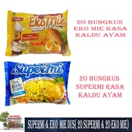 Eko Mie dan Supermi Mix 1 Dus isi 40 bungkus - 20 Eko Mie Kaldu Ayam dan 20 Supermi Kaldu Ayam /Eko Mie Kaldu Ayam dan Supermi Kaldu ayam - ONO GROSIR