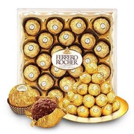 費列羅 Ferrero Rocher 金莎榛果威化巧克力 24 粒 300g 結婚喜糖 節日送禮朱古力禮盒 意大利進口榛果朱古力【平行進口】