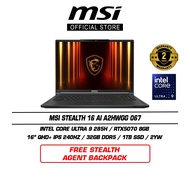 MSI Stealth 16 AI A2HWGG 067 (16" QHD+ IPS 240Hz/U9-285H/32GB DDR5/1TB SSD/RTX5090/Win11/2Y)