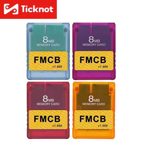 Transparent Shell Free Mcboot V1.966 Memory Card For PS2 FMCB Memory Card With OPL