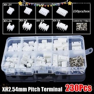 NAILSDECOR 230Pcs 2.54mm Pitch Terminal, 2p 3p 4p 5pin Housing Kit Pin Connector,  Male And Female 4