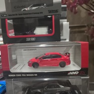 MERAH Diecast Inno64 Honda Civic FD FD2 Mugen RR Red