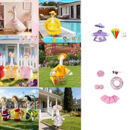 yu Adorable Garden Geese Outfit 23Inch Porch Geese Statue Outfit Raincoat
