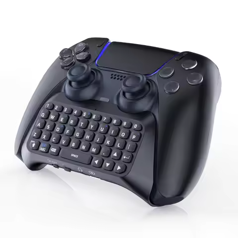 Wireless Portable Keyboard P5121 for PS5 Controller Built-in Speaker & 3.5MM Audio Jack & PS5 Voice 