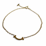 Mint condition □ TIFFANY&Co. Tiffany AU750 Diamond T Smile Mini Bracelet Pink Gold Made in Italy Wei