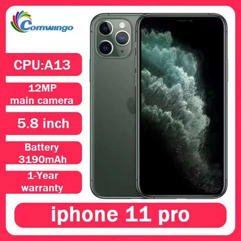 Original unlocked Apple iPhone 11 Pro 64GB/256GB 12MP camera 5.8 inch OLED Screen IOS LTE 11pro face