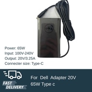 Dell Adapter เกรด Original  20V/3.25A 65W Type C Dell XPS 12 9250 Latitude 12 7275 5280 7280 สายชาร์