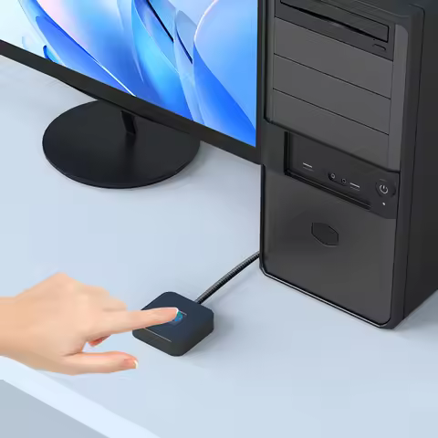 USB Fingerprint Reader with 5ft Cable Fingerprint Scanner Biometric Fingerprint Login Reader for Win